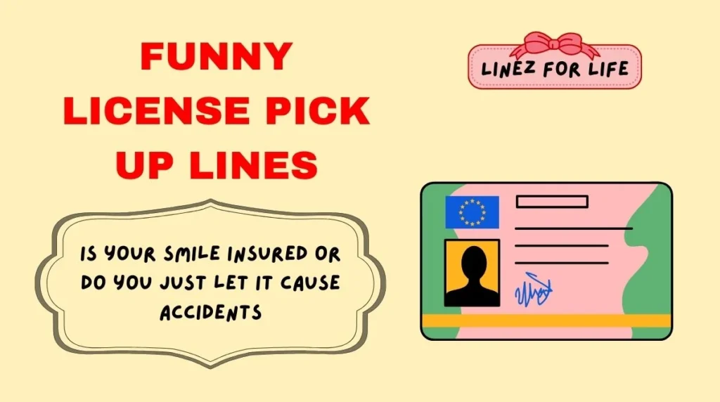 Funny License Pick Up Lines