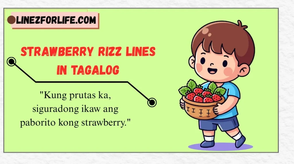 Strawberry Rizz Lines in Tagalog