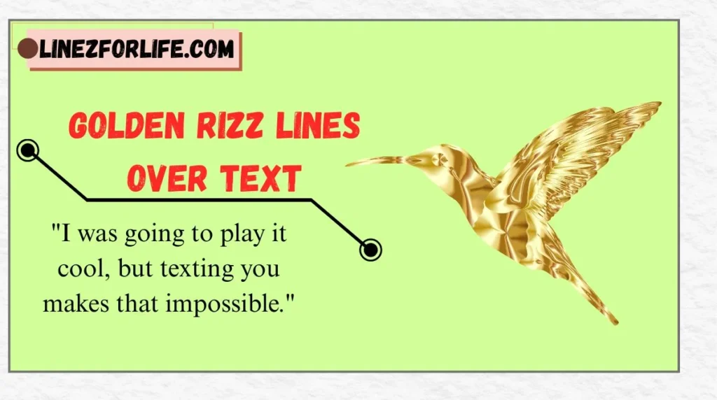 Golden Rizz Lines Over Text